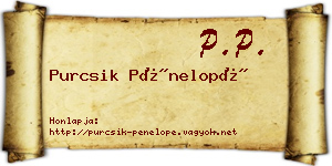 Purcsik Pénelopé névjegykártya